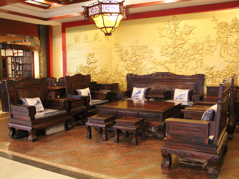 中式红木家具客厅红木家具客厅摆放图片2