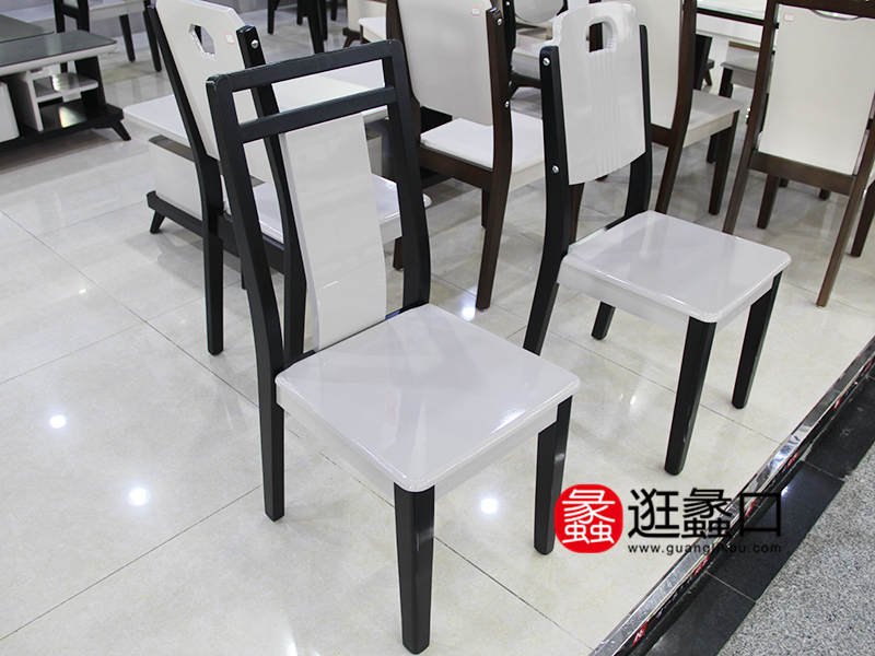 H客家具现代简约餐厅白色餐椅