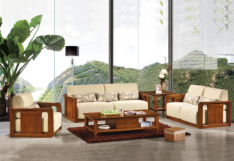 木杩家具北欧风格客厅家具纯实木沙发组合