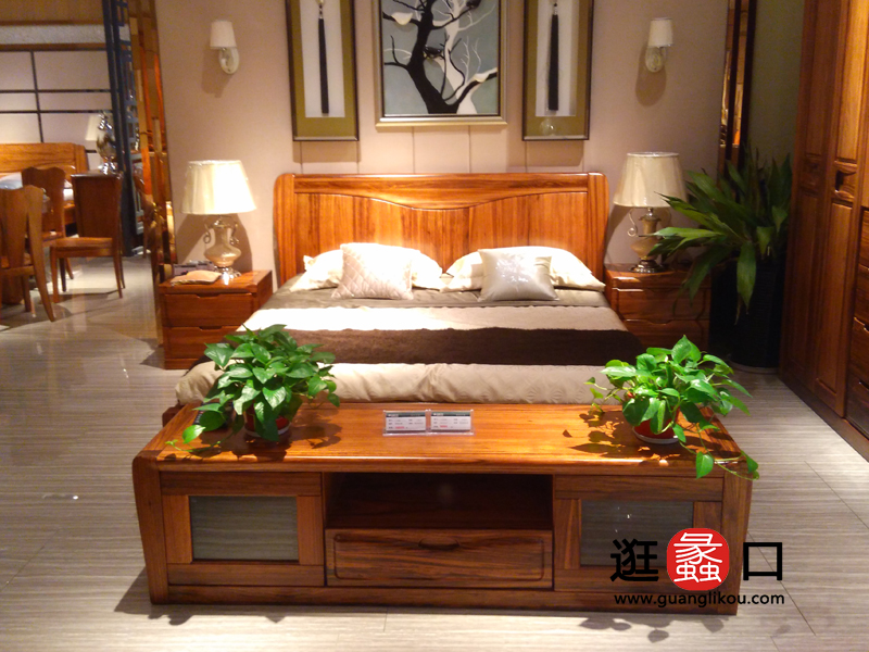 林华嘉盛家具中式古典卧室实木床
