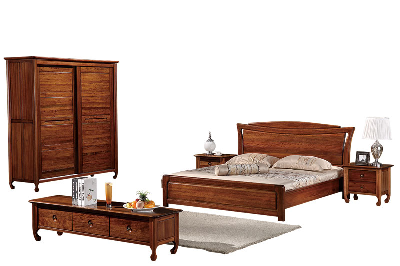 木杩家具北欧风格实木卧室套房家具