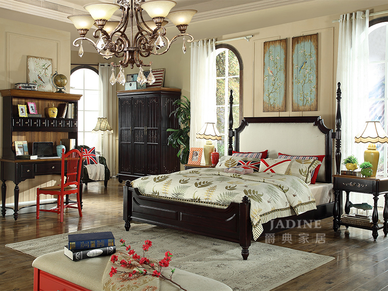 90空间家具·爵典家居 美式卧室实木双人大床