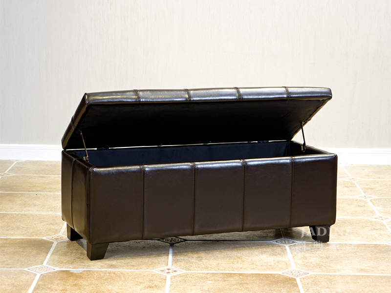 PULASKI家具·爵典家居 美式客厅皮质换鞋凳/储物凳