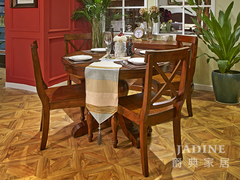 PULASKI家具·爵典家居 美式餐厅圆实木家具组合