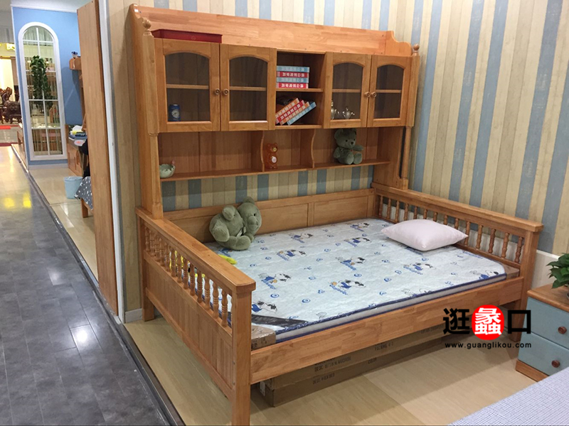 圣雅纳家具地中海卧室带柜子儿童床