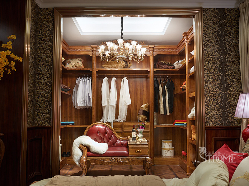 【圣美至尊家具】经典款欧式卧室非洲进口乌金木实木衣柜
