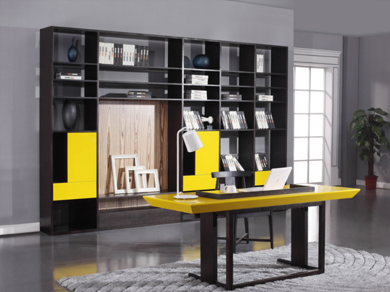 家元素家具现代简约极简书房实木书桌椅
