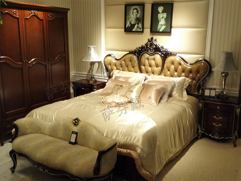 爵典家居·萨芬戴家具欧式（法式）卧室榉木双人雕花实木大床
