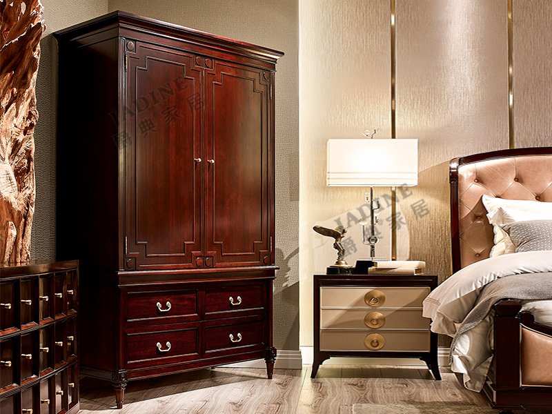 优胜美地V5·爵典家居 美式（简美）品质款深色卧室实木衣柜