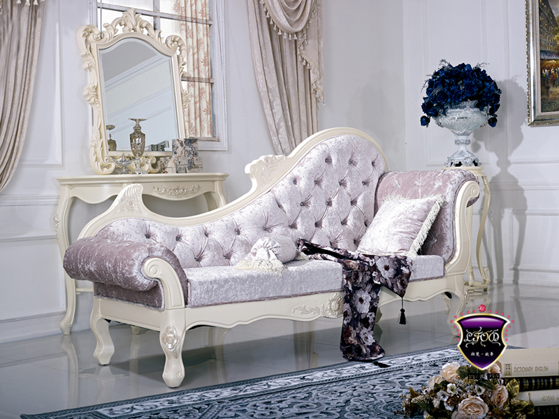 拉斐欧帝家居欧式（法式）客厅白色实木808贵妃椅 