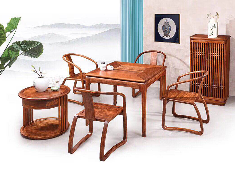 无界之和家具新中式餐椅实木餐桌椅（一桌四椅）