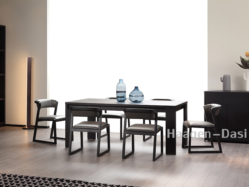 【哈根达私·欧尚格家居】意式现代极简餐厅北美白蜡木时尚艺术餐桌椅