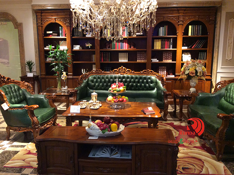 卡洛蔓·润达名家居欧式奢华别墅客厅进口柚木实木雕花沙发组合