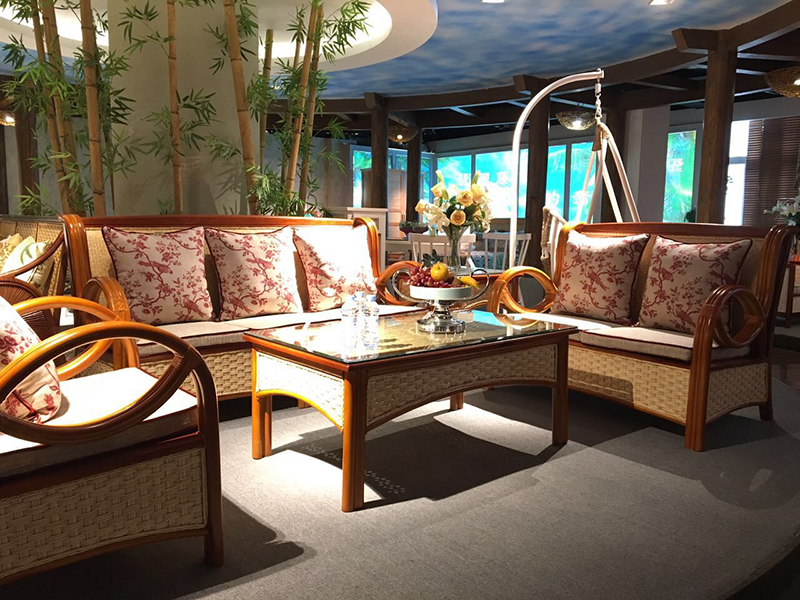 翡翠藤器家具 客厅印尼玛瑙藤与实木相结合卡森沙发