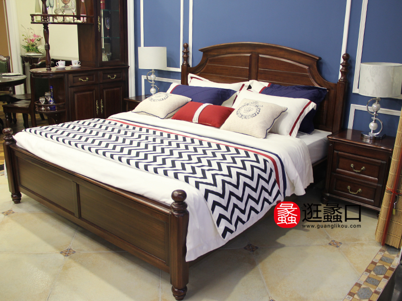 汉庭木缘家具美式品质款卧室实木双人大床