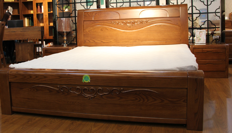 艾琦森家具 新中式 白蜡木纯实木 床+2床头柜