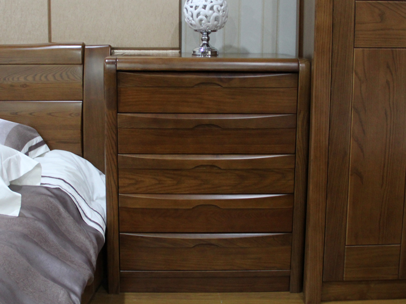 艾琦森家具 新中式 白蜡木纯实木卧室五斗柜