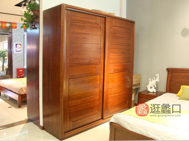 明煌木业·红犀阁家具中式卧室实木金丝檀木衣柜