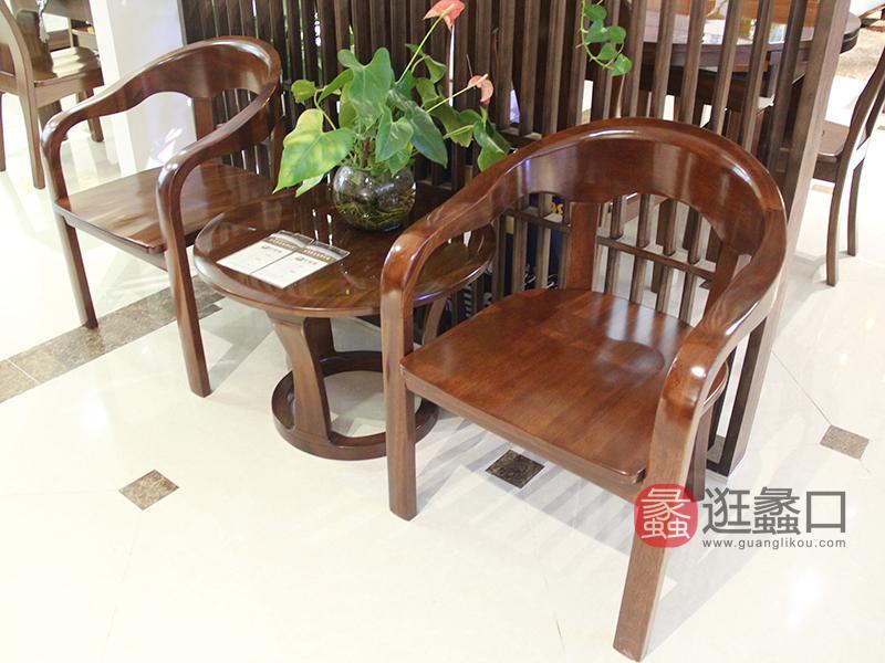 明煌木业·红犀阁家具中式客厅实木金丝檀木休闲桌椅