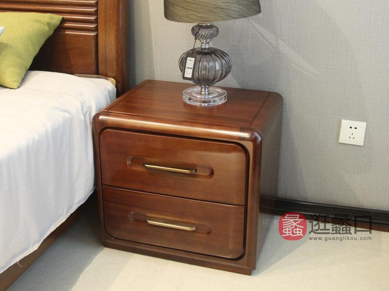 明煌木业·红犀阁家具中式卧室实木金丝檀木床头柜