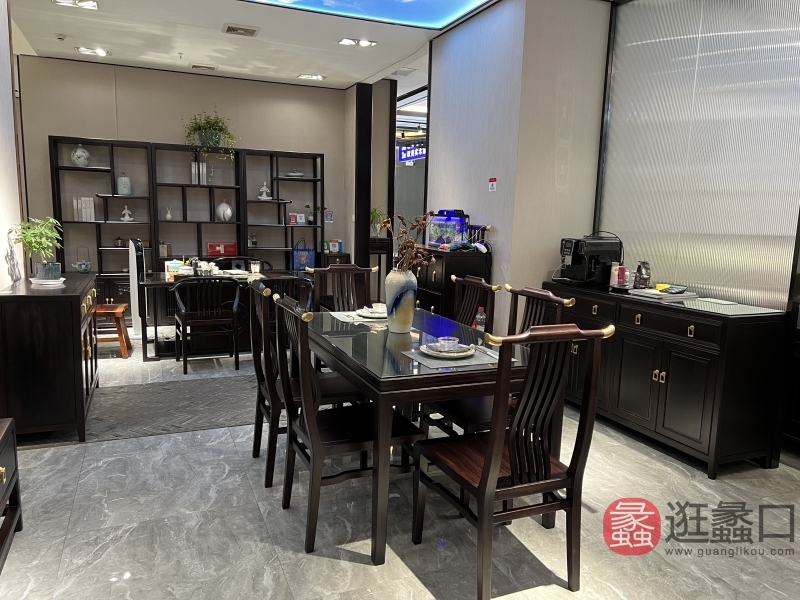 锦秀江南实木新中式餐厅餐桌椅JXJN015