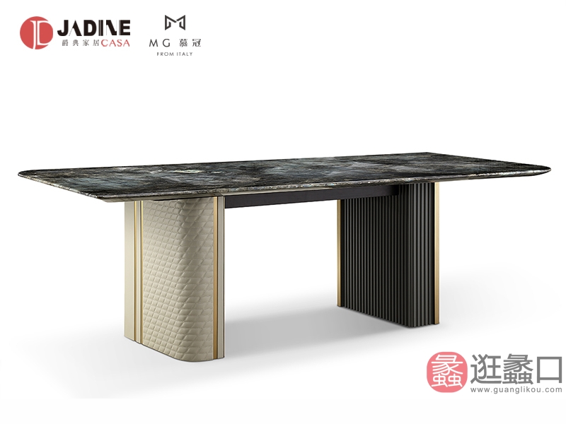 爵典家居·慕冠家具欧洲进口榉木轻奢餐厅餐桌椅MG004