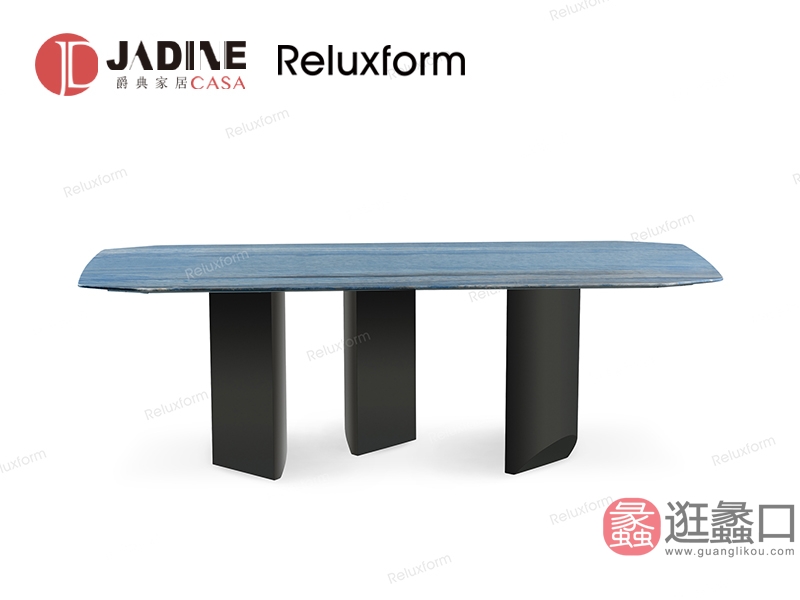 爵典家居·Reluxform家具实木轻奢餐厅餐桌椅F004