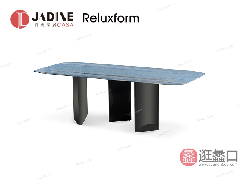 爵典家居·Reluxform家具实木轻奢餐厅餐桌椅F004