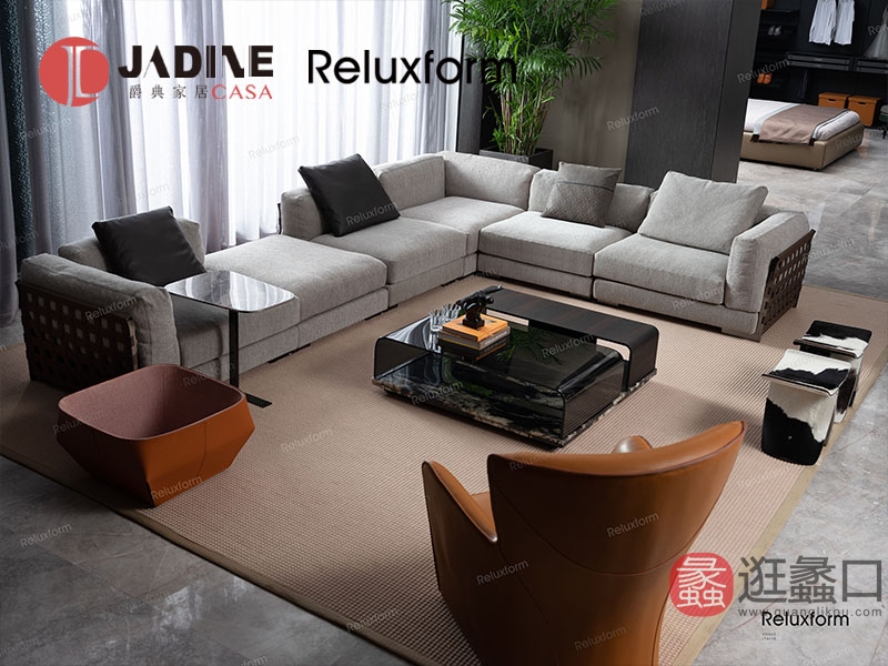 爵典家居·Reluxform家具实木轻奢客厅沙发00361