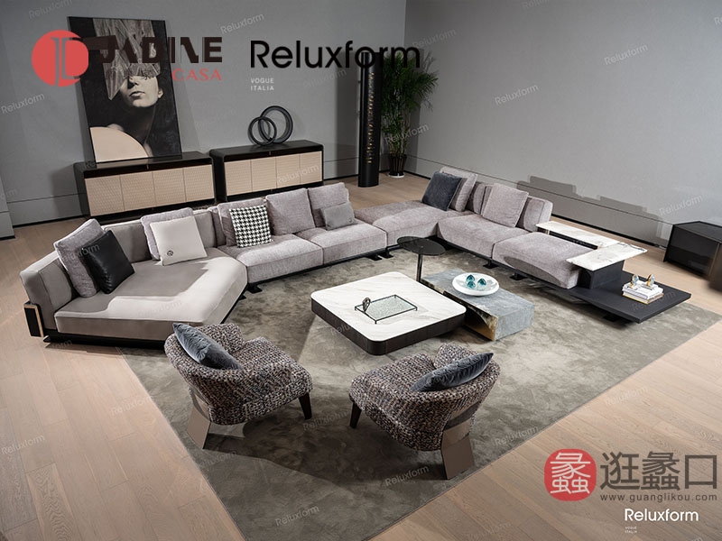 爵典家居·Reluxform家具实木轻奢客厅沙发02301