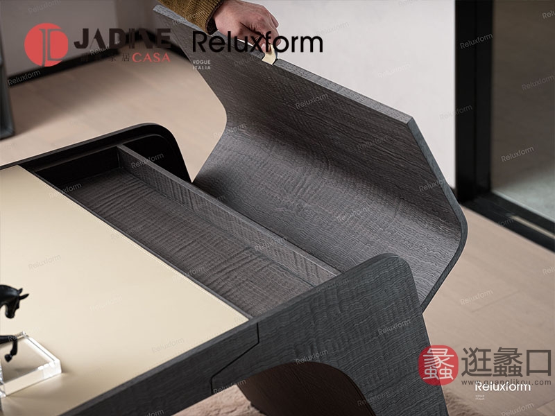爵典家居·Reluxform家具板木轻奢书房书桌椅F002