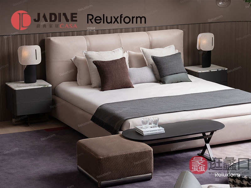 爵典家居·Reluxform家具实木轻奢卧室床3001