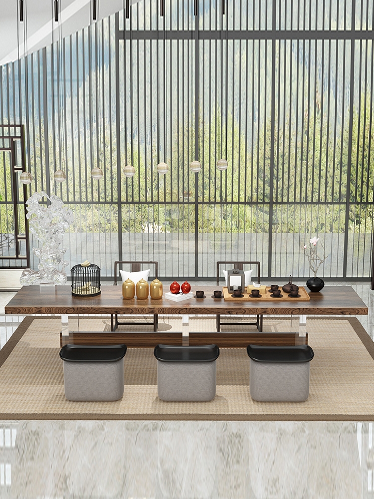 裕沁庭茶空间全品类家具优选空间定制家具实木中式茶室会所商业空间
