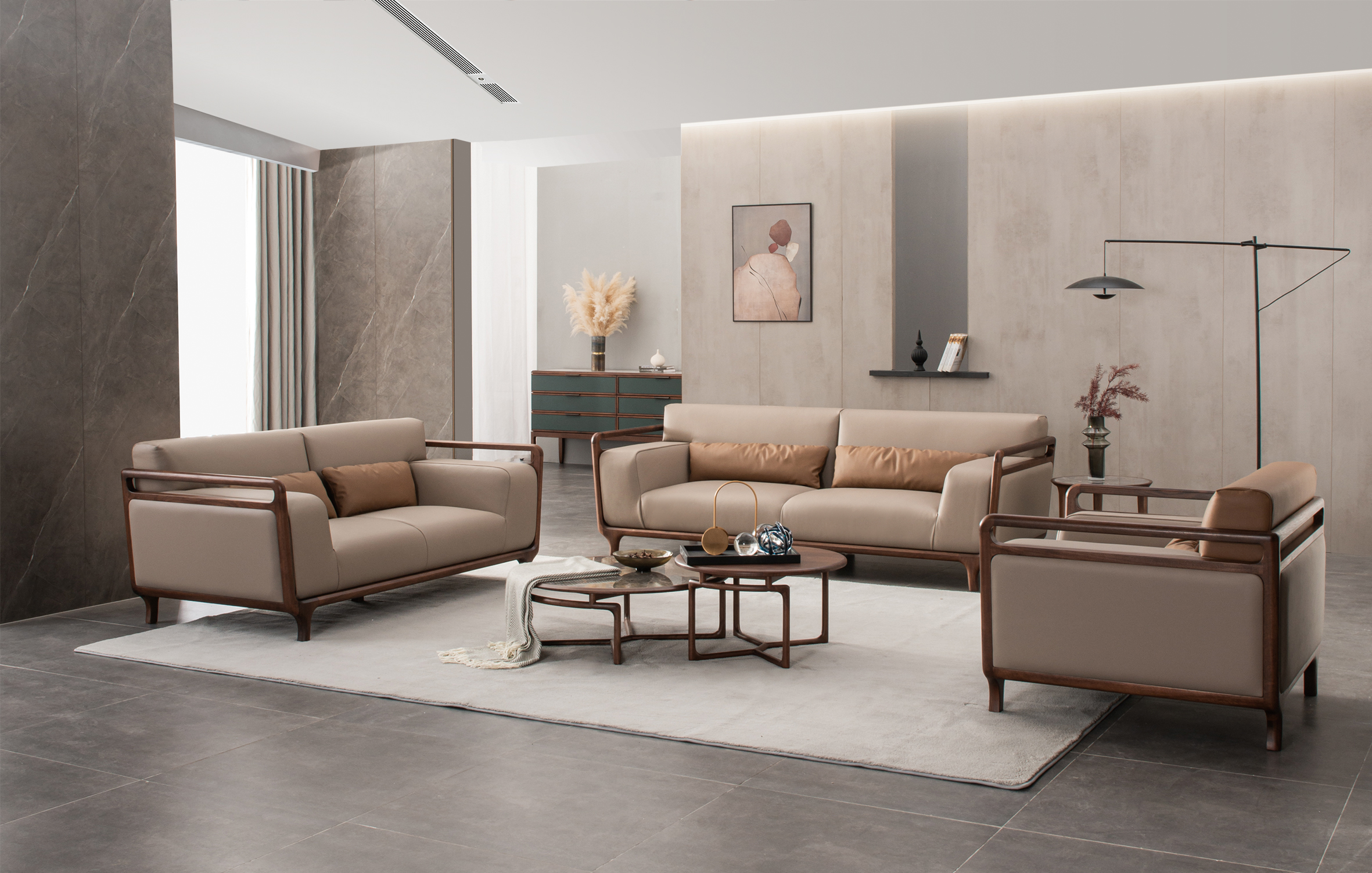 木质感家具·工厂直营店意式极简客厅沙发103