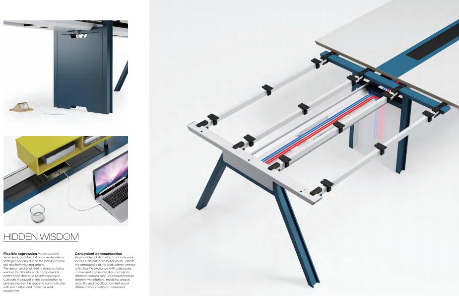 集和家具异型办公桌 异型职员桌 科尔卡诺 麦格职员桌