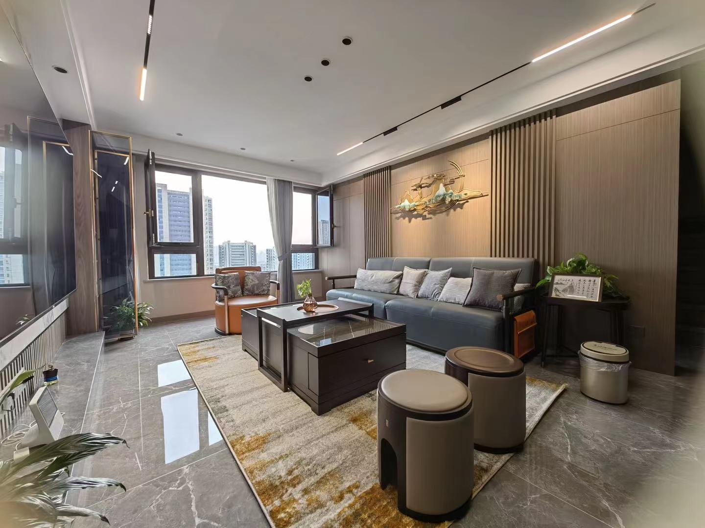 阅界新中式家具黑檀木新中式客厅沙发庭院012沙发3+2+1