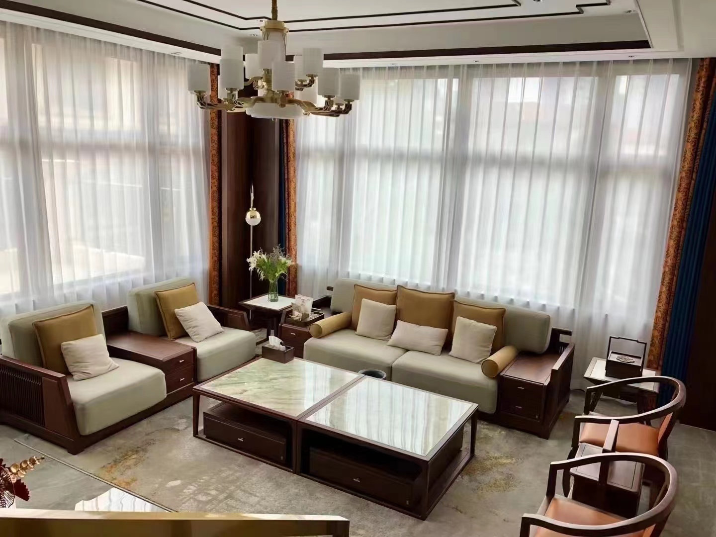 阅界新中式家具新中式客厅沙发YS013沙发
