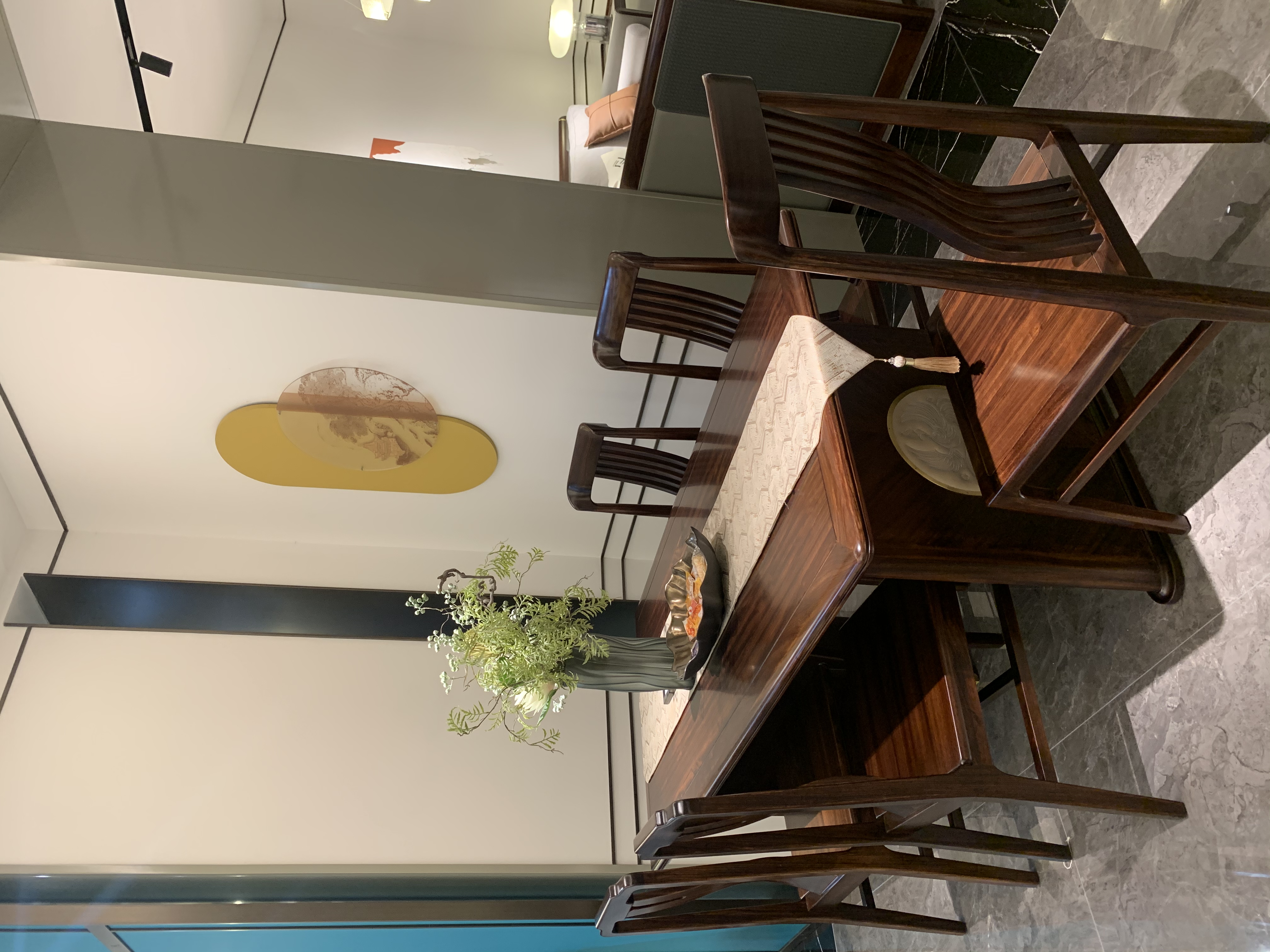 菲凡家居新中式餐厅餐桌椅D1501