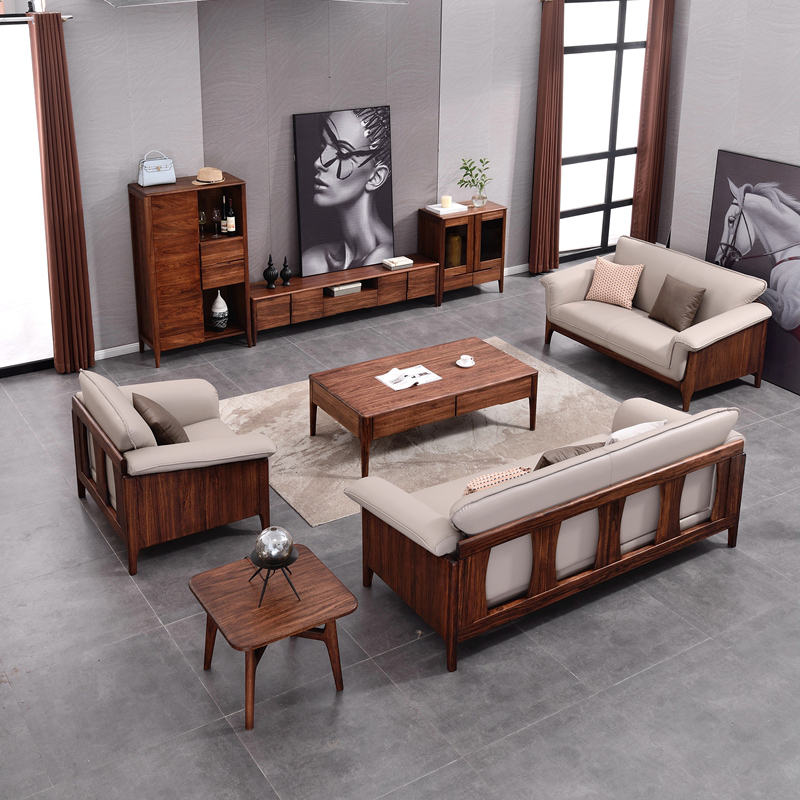 仟佰赫家具实木中式客厅沙发9