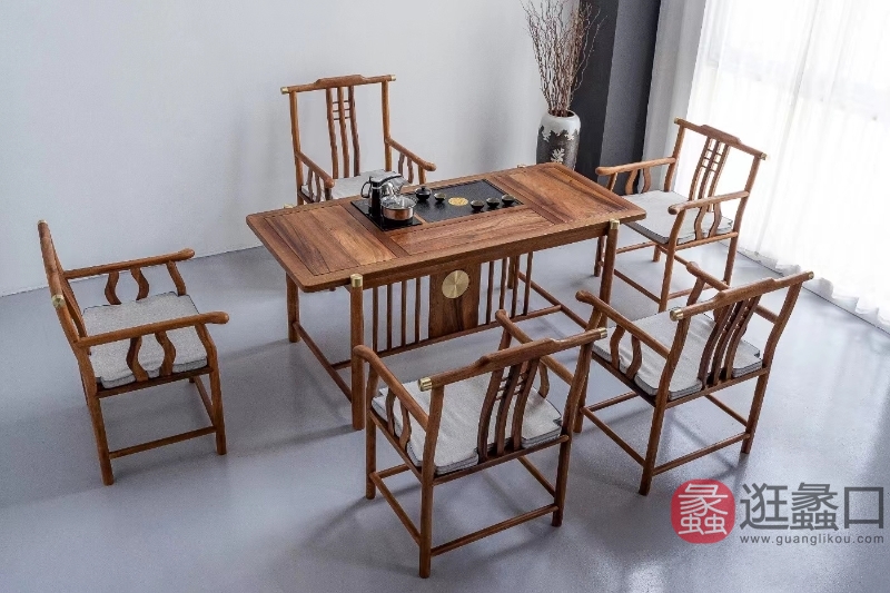 裕沁庭茶空间全品类家具优选空间定制家具新中式客厅茶几/边几/角几866