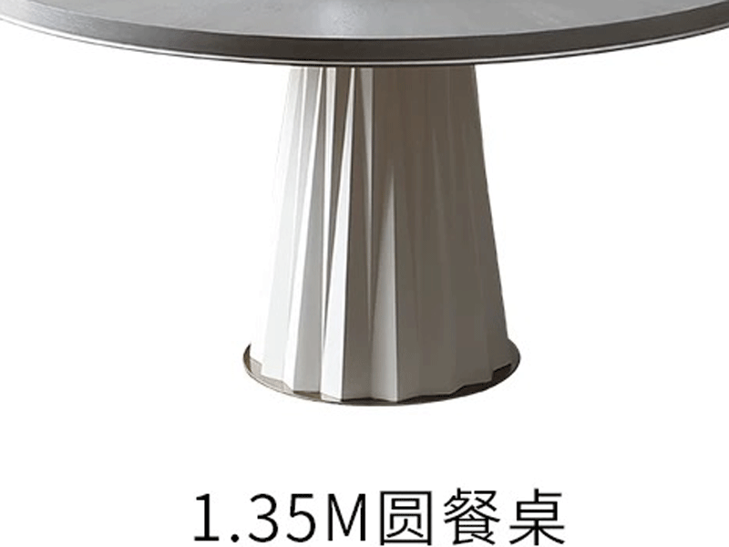 诺思家具美式餐厅餐桌椅美式轻奢实木圆餐桌1.35米圆餐桌M801餐桌