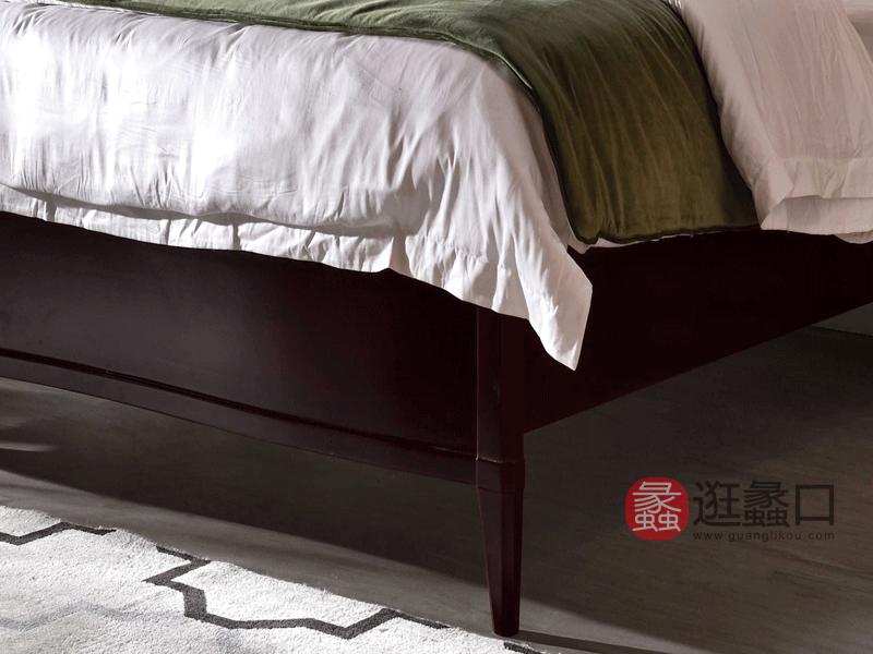 沃斯堡家具轻奢卧室床轻奢美式床实木床卧室实木床S-39木床