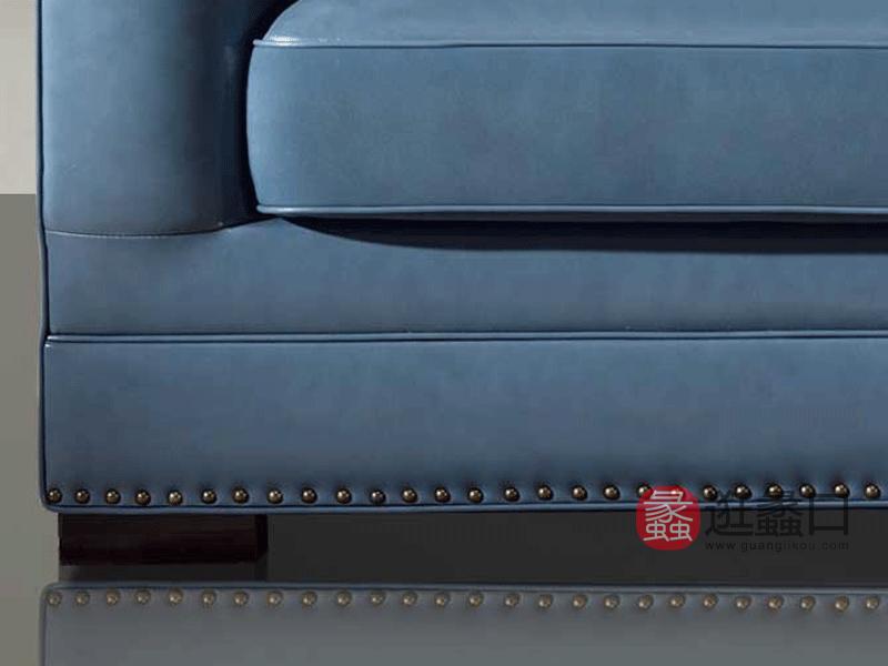 帕萨蒂家具轻奢客厅沙发轻奢美式沙发牛皮沙发实木真皮沙发S623沙发组合
