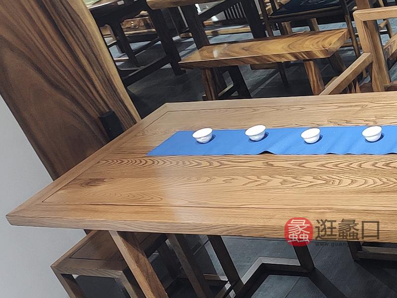 东方韵家具新中式书房茶台茶桌椅白蜡木茶桌椅组合a03