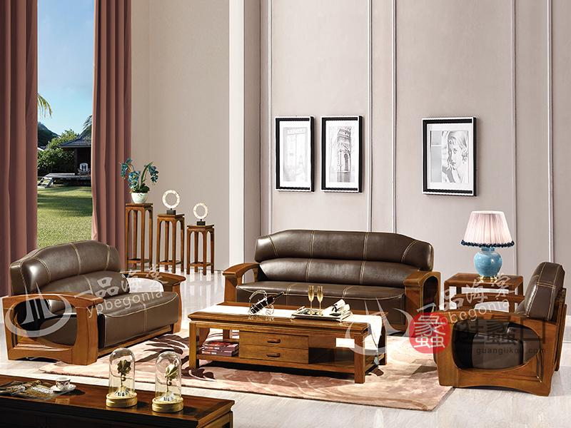君诺家居·一品海棠家具实木中式客厅沙发810沙发