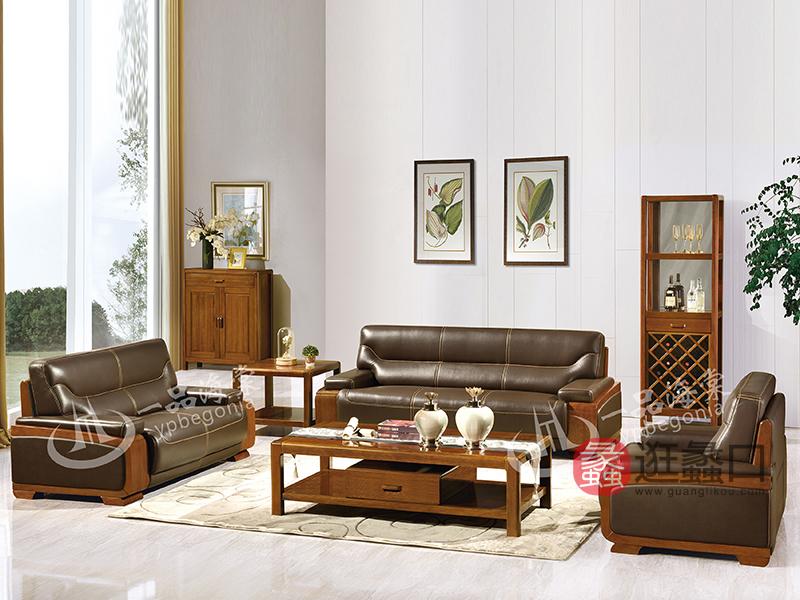 君诺家居·一品海棠家具实木中式客厅沙发809