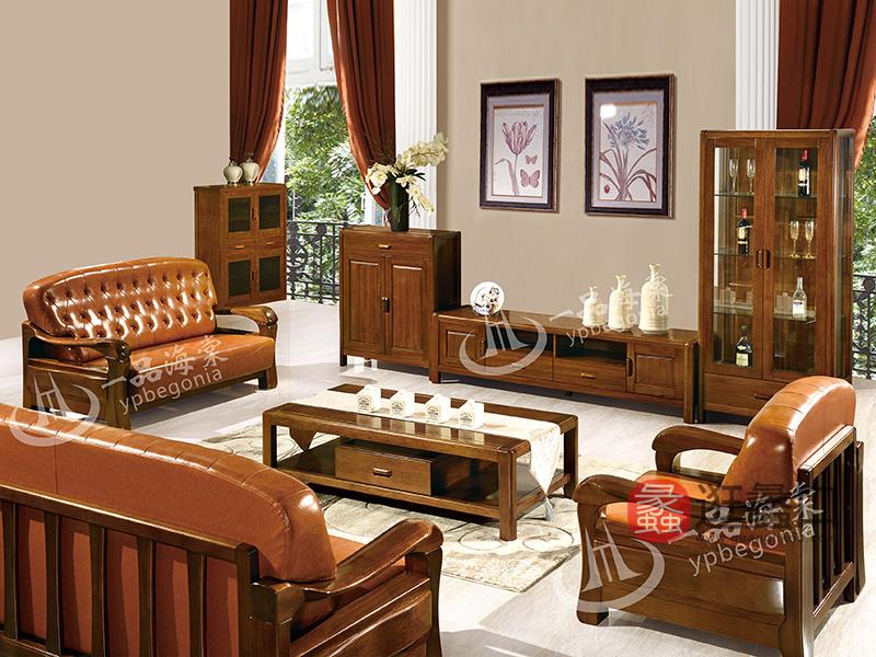 君诺家居·一品海棠家具实木中式客厅沙发811沙发