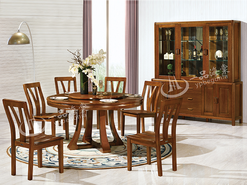 君诺家居·一品海棠家具实木中式餐厅餐桌椅805餐桌