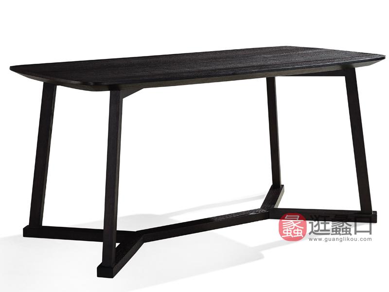 羽尚家具意式极简餐厅餐桌椅实木餐桌YS-145长餐桌