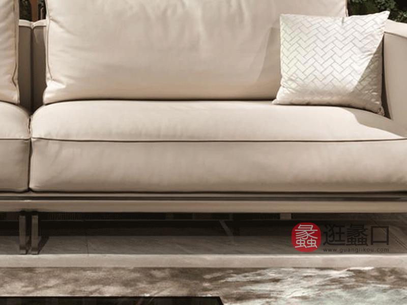 缇思微卡轻奢客厅沙发轻奢高端皮沙发时尚舒适TS025沙发